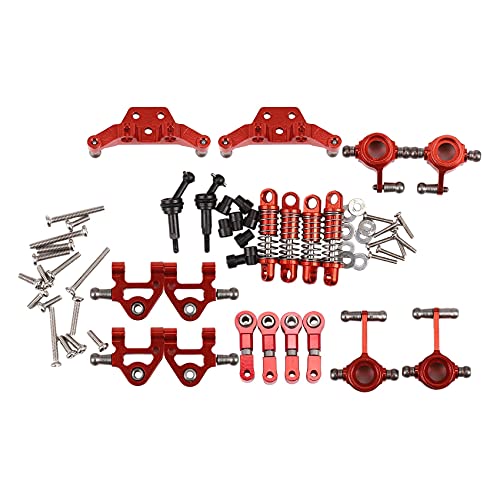 Josenidny Upgrade-Teile, komplettes Set, Metall, Stoßdämpfer für 1/28 K969 K979 K989 K999 P929 P939 RC Autoteile, Rot von Josenidny