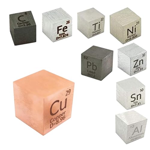 Joskeijky Elements-Cube Set für die Elements Collections Density-Cubes für Periodic Table Hunter Geeks Education Use. Wie Abgebildet, Metall, 9-Teilig. von Joskeijky