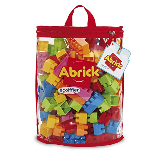 Ecoiffier Spielzeuge, 838, Tasche mit stapelbaren Bausteinen Abrick, Bauspiel für Kinder, 120 Teile, ab 18 Monaten, Mehrfarbig von Ecoiffier