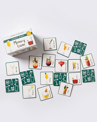 Alkoholische Getränke Memory Card Game - Lustiges Matching-Spiel für Erwachsene - Perfekt für Partys & Spieleabende von Journey of Something