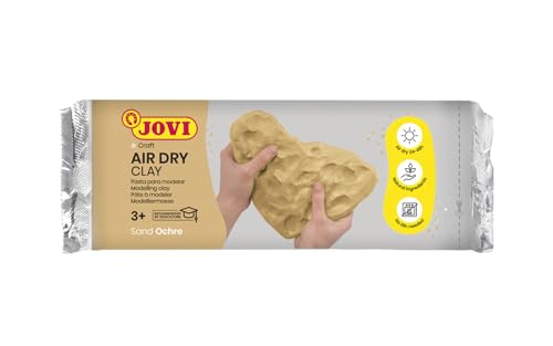 Jovi Air Dry Modellierpaste, lufttrocken, ohne Backofen, Ocker, leicht zu reinigen, 500 g (85O) von Jovi