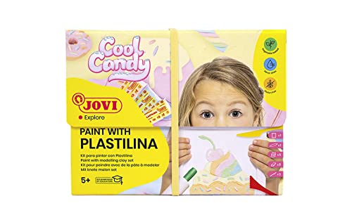 Jovi PLASTILINA buntes Pastell-Malset "Cool Candy“ inkl. Zubehör von Jovi