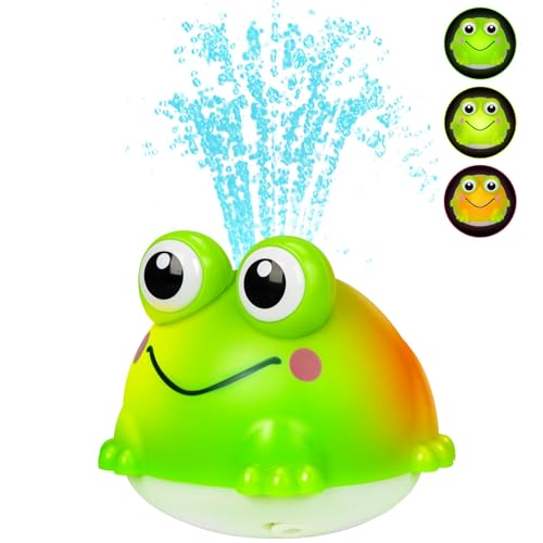 Jovicos Badewannenspielzeug, Baby Badespielzeug mit LED Licht, Frosch Spray Wasserspielzeug, Badewanne Pool Badespielzeug Baby ab 1 2 3 Jahre, Badewann Spielzeug Kinder Geschenk für Jungen und Mädchen Jovicos Badewannenspielzeug, Baby Badespielzeug mit LED Licht, Frosch Spray Wasserspielzeug, Badewanne Pool Badespielzeug Baby ab 1 2 3 Jahre, Badewann Spielzeug Kinder Geschenk für Jungen und Mädchen von Jovicos
