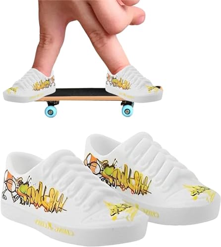 Jowxsx 1 Paar Mini Fingerschuhe Mini Fingerschuhe Finger Knieschoner Fingerboard Schuhe Mini Schlüsselanhänger Schuhe Finger Trainer Breakdance Fingerschuhe von Jowxsx