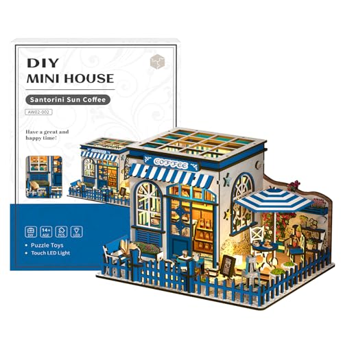 Book Nook Kit, DIY Miniaturhaus, kleines Haus, Spielzeugbau, 3D-Holzpuzzle, Buchstütze, Bücherregal-Einsatz, Dekor mit LED-Licht für Freunde, Familie, Jungen, Mädchen, Teenager und Erwachsene Book Nook Kit, DIY Miniaturhaus, kleines Haus, Spielzeugbau, 3D-Holzpuzzle, Buchstütze, Bücherregal-Einsatz, Dekor mit LED-Licht für Freunde, Familie, Jungen, Mädchen, Teenager und Erwachsene von Joxvizx