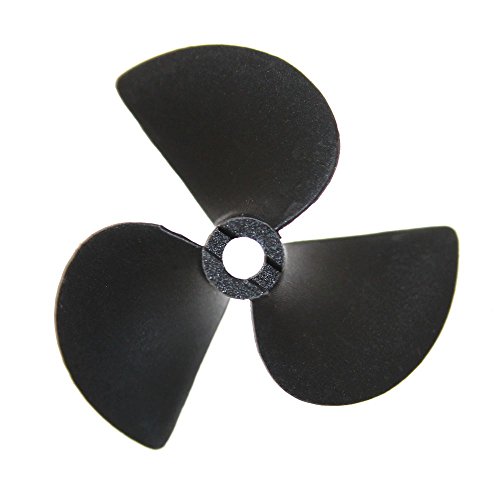 Joy-Button 1 Schiffsschraube 3-flügelig Ø 52mm Modellboot Propeller Kunststoff schwarz Boat Schiffspropeller Neu (52x80 Links) von Joy-Button