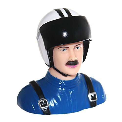 Joy-Button 1x Sportflieger Figur für Modell Flugzeug 1/6 Pilot Büste Copilot Helm Kunstflieger Pilotenpuppe Cockpit Besatzung Neu (Blau) von Joy-Button