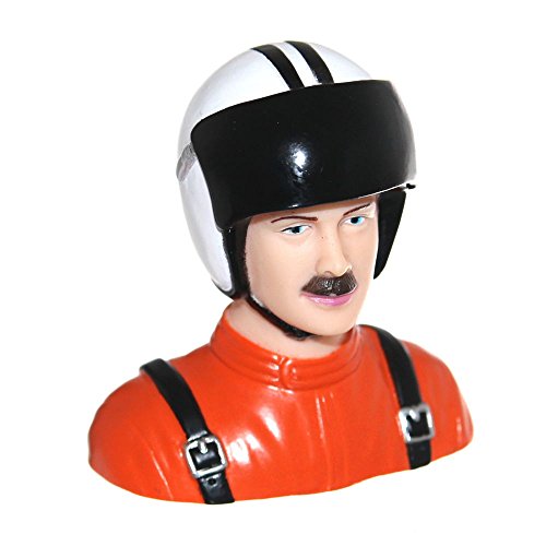 Joy-Button 1x Sportflieger Figur für Modell Flugzeug 1/6 Pilot Büste Copilot Helm Kunstflieger Pilotenpuppe Cockpit Besatzung Neu (Orange) von Joy-Button