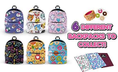 Joy Toy 37962 Bagz4Fashion 9x5 cm Mini 5 verschiedenen Schreibwarenartikel im Inneren des Rucksacks 7x5x10 cm, bunt von Joytoy