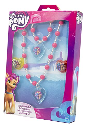 Joy Toy 42694 My Little Pony-eine Neue Generation Hasbro The Movie Schmuckset: 1 Perlenarmband, 1 Perlenhalskettchen, 2 Ringe-in Geschenkpackung, Mehrfarbig von Joytoy