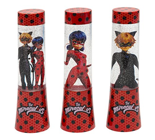 Joy Toy 65973_12 Miraculous LED-Glitzerlampen 4, 5x4, 5x15 cm in Tubenverpackung- Batterie betrieben von Joytoy