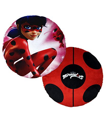 Joy Toy 65999 Figuren & Charactere Ladybug Plüschkissen 33x33 cm, Druck, rot, Standard von Joytoy