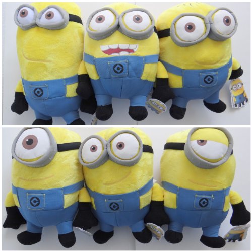 Joy Toy 90530 - Minions Velboa Plüsch 28 cm - 6 Verschiedene Charaktere von Joytoy