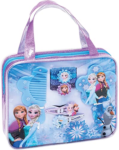 Joy ToyDisney Frozen 19384 2-Haarschmuckset im PVC Glitzertäschchen, Mehrfarbig, **Kinder** von Disney