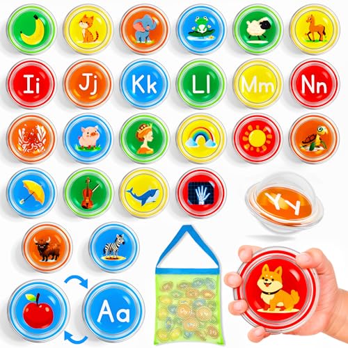 JoyCat Badespielzeug für Kleinkinder, Buchstaben, Alphabet, Lernspielzeug-Set, Badewannen-Spielzeug, schwimmendes Pool-Spielzeug für Kleinkinder im Alter von 2, 3, 4, 5 Jahren, Vorschule, Heimschule, von JoyCat