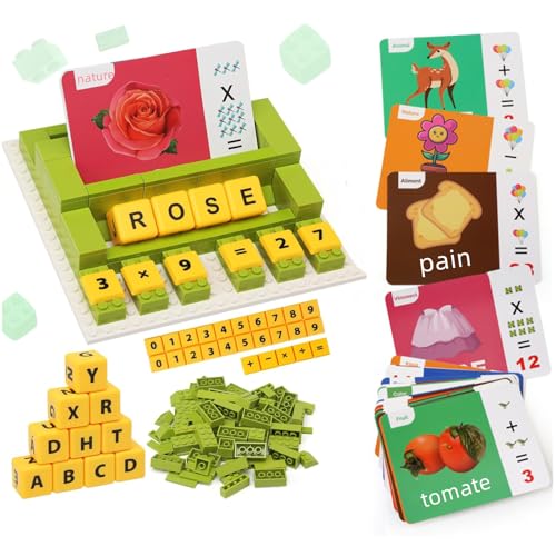 Französisch Deutsch Buchstaben Lernen Spielzeug ab 3 4 5 6 7 8 Jahre Junge Spiele, Geschenk Mädchen 3-8 Jahre, Montessori Spielzeug Lesen Lernen, Kinderspielzeug Lernspiele ab 3-8 Jahre von JoyJoyful