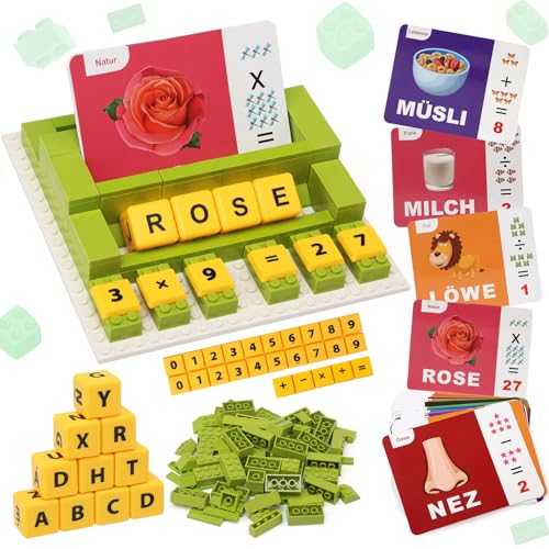 JoyJoyful Deutsch Buchstaben Lernen Spielzeug ab 3 4 5 6 7 8 Jahre Junge Spiele, Geschenk Mädchen 3-8 Jahre, Montessori Spielzeug Lesen Lernen, Kinderspielzeug Lernspiele ab 3-8 Jahre von JoyJoyful