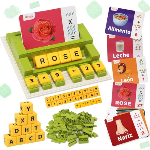 JoyJoyful Spanisch Buchstaben Lernen Spielzeug ab 3 4 5 6 7 8 Jahre Junge Spiele, Geschenk Mädchen 3-8 Jahre, Montessori Spielzeug Lesen Lernen, Kinderspielzeug ab 3-6 Jahre von JoyJoyful