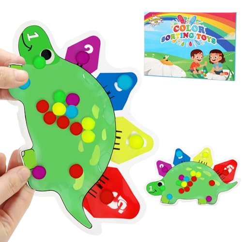 JoyLife Montessori Sensorisches Spielzeug ab 3+ Jahre , Farbsortierspielzeug, Anti Stress Spielzeug Autismus Squeeze Babyspielzeug, Gelgefüllte Spielzeuge für Kinder, Squeezable Fidget Spiel für ADHS von JoyLife