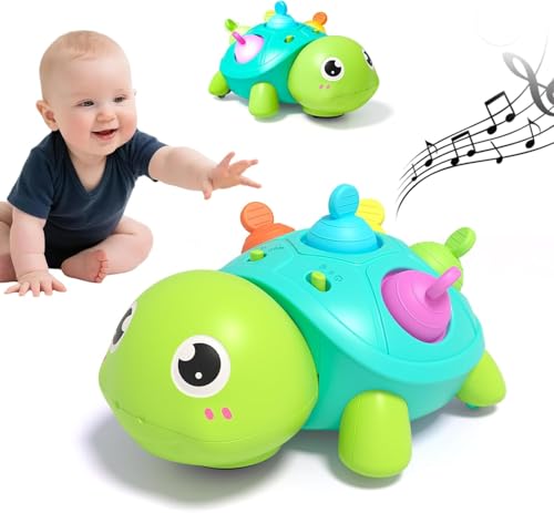 JoyPlus Baby Krabbel Spielzeug 6 12 Monate, Schildkröten Krabbelspielzeug mit Licht und Musik, Kriechendes und Singendes Musikalisches Babyspielzeug, Lernspielzeug Geschenk für 0 12 18 36 Monate Baby JoyPlus Baby Krabbel Spielzeug 6 12 Monate, Schildkröten Krabbelspielzeug mit Licht und Musik, Kriechendes und Singendes Musikalisches Babyspielzeug, Lernspielzeug Geschenk für 0 12 18 36 Monate Baby von JoyPlus