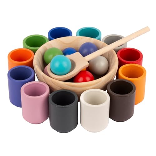 Joybex Montessori Bälle und Becher - Holzspielzeug, Baby Spielzeug 3 Jahr - CE geprüft Joybex Montessori Bälle und Becher - Holzspielzeug, Baby Spielzeug 3 Jahr - CE geprüft von Joybex