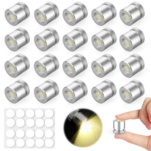 20 Stück Mini LED Lichter für Puppenhäuser, Mini-Lichter zum Basteln, Mini-Lichter zum Selbermachen, Miniatur Lichter für Spielzeug Bausteine, Vitrinen (Warmweiß) von Joycabin