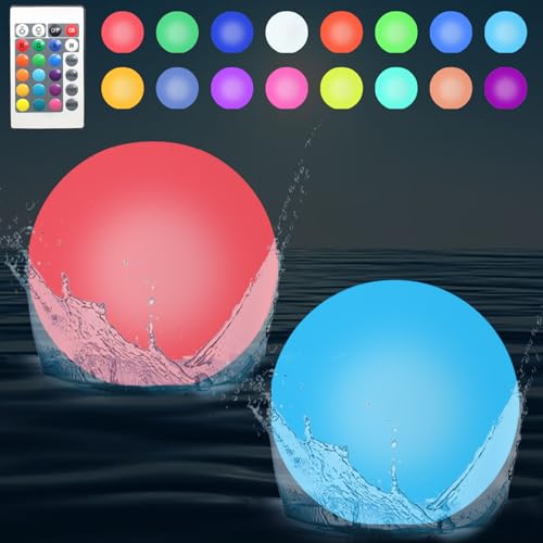 Badespielzeug Baby, 2 Stück LED Ball Badewannenspielzeug Baby mit Fernbedienung, Wasserspielzeug Kinder, Pool Spielzeug Kinder von Joycabin