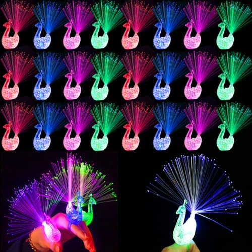 Joycabin 24 Stück Leuchtend Ringe Kinder Led Ringe Mitgebsel Kindergeburtstag Leuchtwedel Blinkende Ringe Kleinigkeiten Gastgeschenke Neon Party Gadgets für Weihnachten Karneval Neujahrsparty von Joycabin