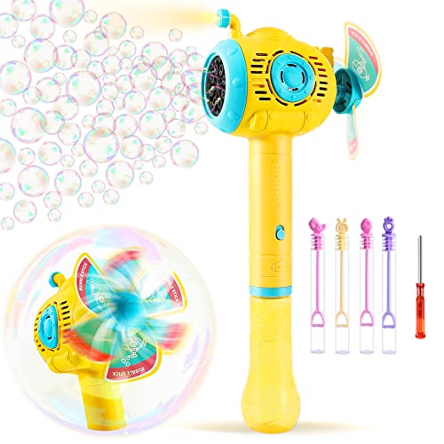 Joycabin Elektrische Seifenblasenmaschine, Seifenblasenpistole Kinder mit 4 Bubble Stick, Automatischer Bubble Machine für Outdoor Indoor Hochzeit Geburtstag Weihnachten Party, Sommerspielzeug von Joycabin