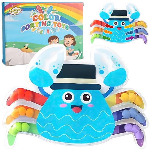 Joycabin Farbsortierspiel, Squeezable Farben Sortieren Spielzeug, Fidget Toys, Krabbe Anti Stress Sensorik Spielzeug Montessori Spielzeug für ADHS und Autismus zum Zählen Sortieren Farben Lernen Joycabin Farbsortierspiel, Squeezable Farben Sortieren Spielzeug, Fidget Toys, Krabbe Anti Stress Sensorik Spielzeug Montessori Spielzeug für ADHS und Autismus zum Zählen Sortieren Farben Lernen von Joycabin