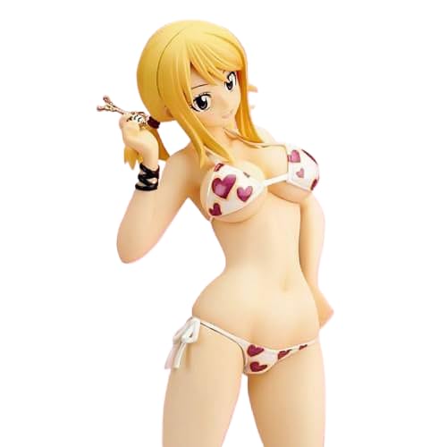 Fairy Tail Figuren Lucy Heartfilia Figur Stehendes Modell im Badeanzug eines Anime Mädchens Fairy Tail Merch Geschenk für Anime Fans 22cm von Joyes