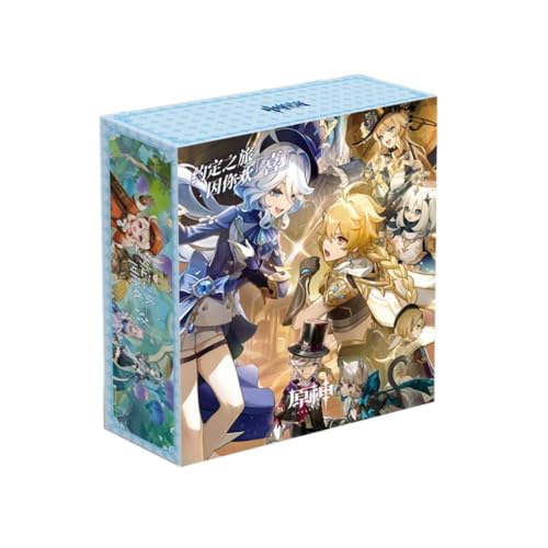 Genshin Game Sammler Geschenk Box DIY Character Stand Anime Glückspackung, Genshin Badge Postkarten Poster Lesezeichen Für Fan-Sammlerstücke von Joyes