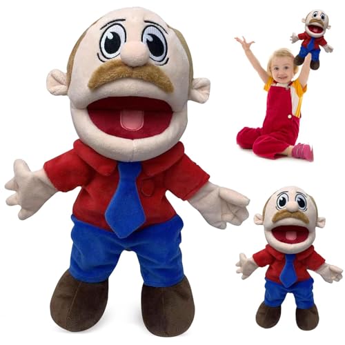 Hand Puppet, Jeffy Puppet Plush Toy Doll, Jeffy Puppet Plüsch Spielzeug Puppe, Jeffy Puppet Hand Puppet with Working Mouth, Lustige Bauchrednerpuppen, Geschenkideen Jungen Und Mädchen von Joyes