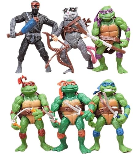 Ninja Cake Tortenfiguren, 6PCS Ninja Schildkröten-Spielzeug Mutant Turtle Action-Figuren Geburtstags Party liefert Cupcak50e Figuren für Kindergeburtstag von Joyes