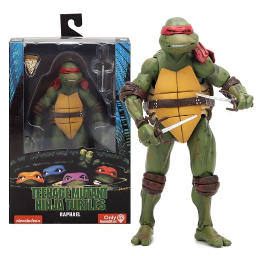 Ninja Turtle 1990 Film Limited Edition bewegliche Puppe Modell Box Figur，rot von Joyes