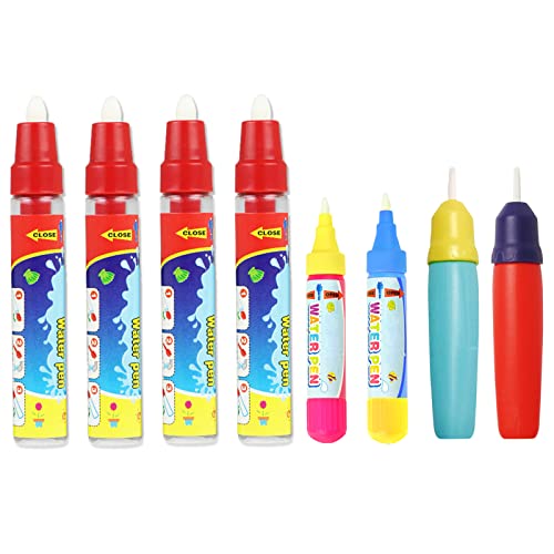 Joyfia 8 Stück Wasser Doodle Stifte Ersatz Wasser Marker, Zeichnung Doodle Stifte für Kleinkinder Kinder malen, Mess Free Coloring Brushs für Jungen Mädchen Wasser Doodle Matte von Joyfia