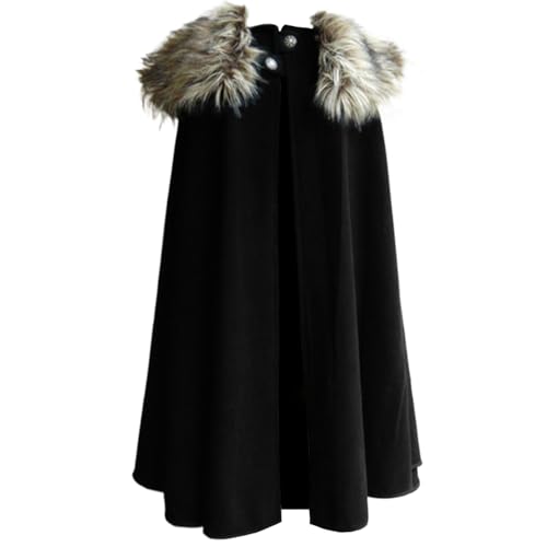Joygoodta Pelze Cape Viking Cloak mittelalterlicher Wikingerfell Cape Cloak Herren Renaissance King Robe Kostüm mit für Halloween, L-XL Joygoodta Pelze Cape Viking Cloak mittelalterlicher Wikingerfell Cape Cloak Herren Renaissance King Robe Kostüm mit für Halloween, L-XL von Joygoodta