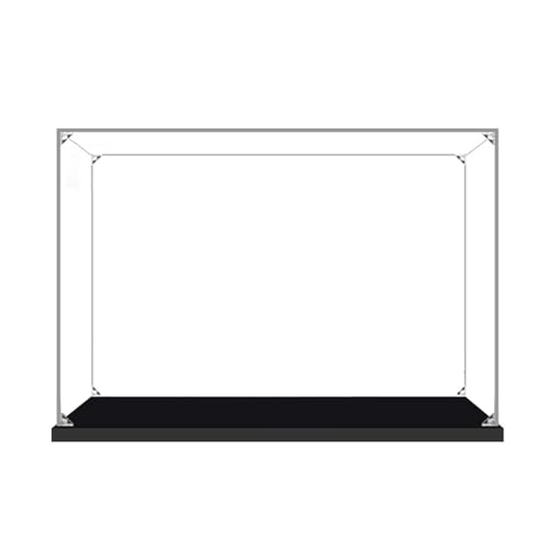 JoyiD Acryl-Vitrine mit schwarzem Acryl-Sockel, 10283 Space Shuttle-Modell, 60 x 40 x 40 cm, staubdichte Vitrine, durchsichtige Acryl-Vitrine for Sammlerstücke von JoyiD