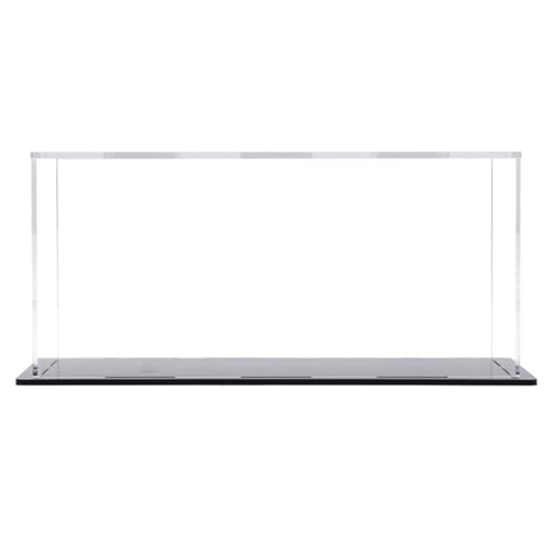 JoyiD Acryl-Vitrine mit schwarzem Acrylboden, 10295 Sportwagenmodell, 40 x 20 x 20 cm, staubdichte Vitrine, durchsichtige Acryl-Vitrine for Sammlerstücke von JoyiD