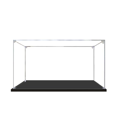 JoyiD Acryl-Vitrine mit schwarzem Acrylboden, Modell 10332 Town Square, 50 x 40 x 30 cm, staubdichte Vitrine, durchsichtige Acryl-Vitrine von JoyiD