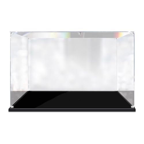 JoyiD Acryl-Vitrine mit schwarzem Acrylsockel, Motorradmodell 10269, 35 x 21 x 25 cm, staubdichte Vitrine, durchsichtige Acryl-Vitrine for Sammlerstücke von JoyiD