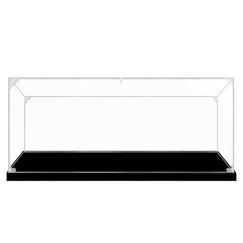 JoyiD Durchsichtige Vitrine aus Acryl for das Wohnungsmodell 10292, 2 m Dicke Vitrine mit schwarzem Acrylsockel, staubdichte Vitrine for Actionfiguren-Spielzeug von JoyiD