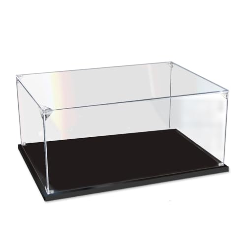 JoyiD Durchsichtige Vitrine aus Acryl for das quadratische Modell 21045, 2 m Dicke Vitrine mit schwarzem Acrylsockel, staubdichte Vitrine for Actionfiguren-Spielzeug von JoyiD