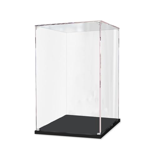 JoyiD Vitrine aus Acryl mit schwarzem Sockel, Vitrine aus durchsichtigem Acryl for das Leuchtturmmodell 21335, Arbeitsplattenbox for Sammlerstücke und Bausteinspielzeug von JoyiD