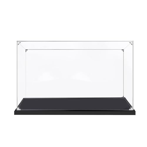 JoyiD Vitrine aus Acryl mit schwarzem Sockel, Vitrine aus durchsichtigem Acryl for das Modell 21317, Arbeitsplattenbox for Sammlerstücke und Bausteinspielzeug von JoyiD