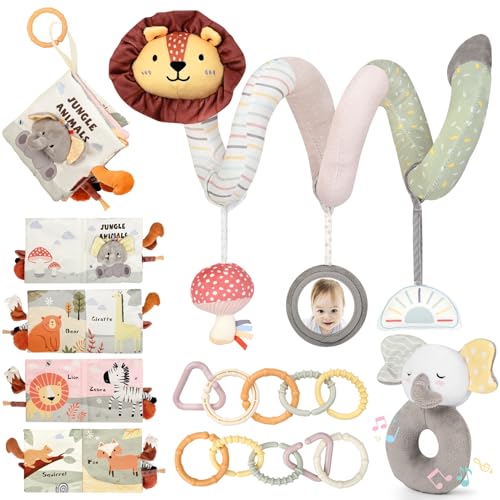 Joyreal Kinderwagen Spielzeug Baby - Stoffbuch Baby, Autositz Babyschale Sensorik Spielzeug, Montessori Spielzeug Neugeborenen Geschenk 0 3 6 9 12 Monate Joyreal Kinderwagen Spielzeug Baby - Stoffbuch Baby, Autositz Babyschale Sensorik Spielzeug, Montessori Spielzeug Neugeborenen Geschenk 0 3 6 9 12 Monate von Joyreal