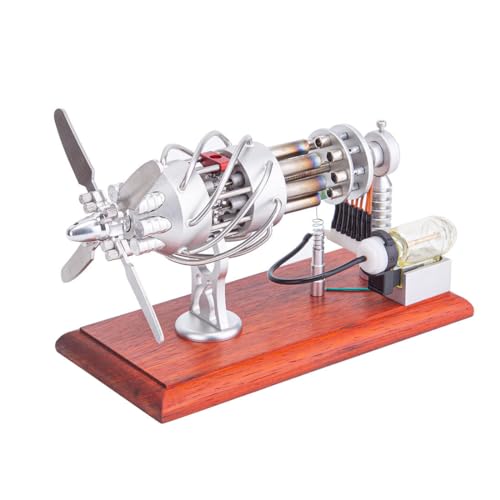Dampfmaschinen-Modellbausatz, 16-Zylinder-Taumelscheiben-Stirlingmotor mit Glas-Heizzylindern für wissenschaftliche Experimente, Bildung und Ausstellung Dampfmaschinen-Modellbausatz, 16-Zylinder-Taumelscheiben-Stirlingmotor mit Glas-Heizzylindern für wissenschaftliche Experimente, Bildung und Ausstellung von Joytopiaminds