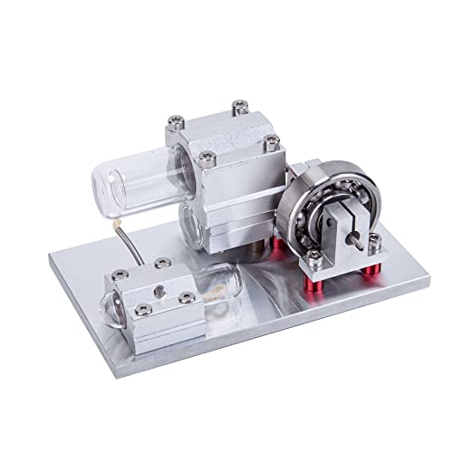 Joytopiaminds Stirlingmotor-Modellbausatz, Mini-Freikolben-Heißluft-Stirlingmotor mit Quarzglas und Spirituslampe für physikalische Experimente Joytopiaminds Stirlingmotor-Modellbausatz, Mini-Freikolben-Heißluft-Stirlingmotor mit Quarzglas und Spirituslampe für physikalische Experimente von Joytopiaminds