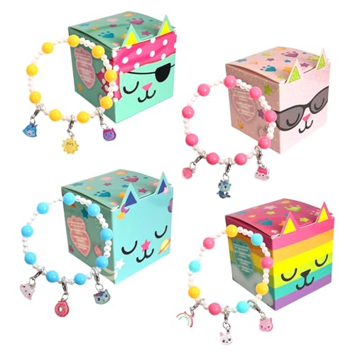 Gabby's Dollhouse Surprise Boxen 5x5x6,7 cm mit je einem Armband und 3 Charms von Joytoy