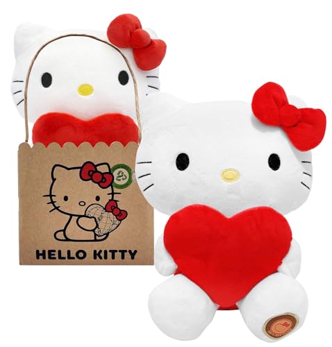 Joy Toy - Hello Kitty mit Herz ECO-Plüsch 14x13x24 cm Joy Toy - Hello Kitty mit Herz ECO-Plüsch 14x13x24 cm von Joytoy